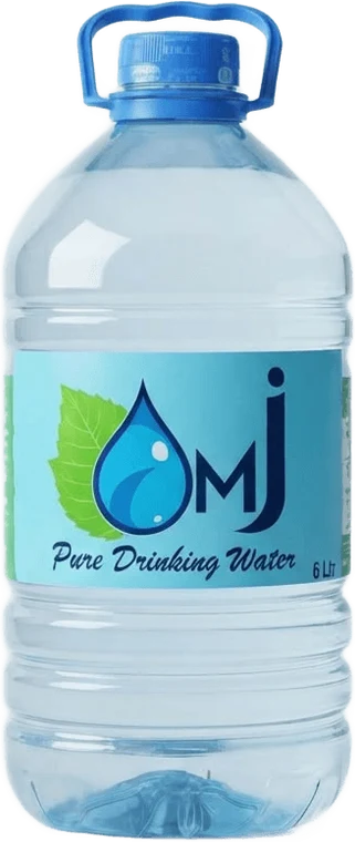 MJ Pure Water 6 litre drinking water bottle with carry handle